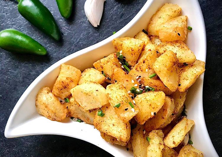 Steps to Prepare Ultimate Roasted Bombay Potatoes 🌱 Plant based recipe