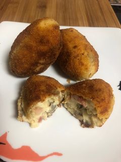 Una foto de Croquetas carbonara