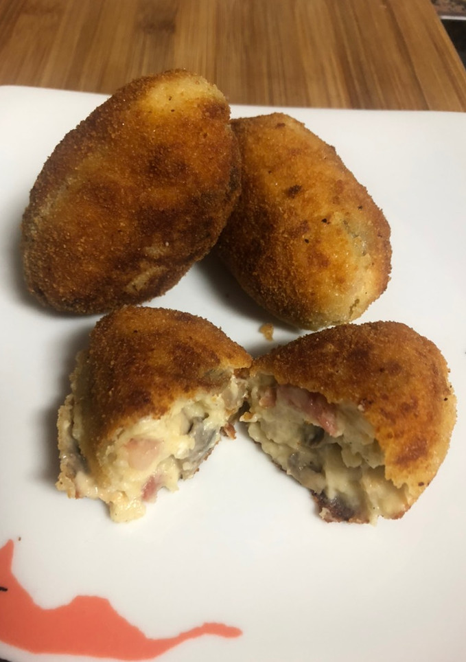 Una foto de Croquetas carbonara