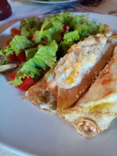 Una foto de Canelones rellenos de choclo, arveja y queso