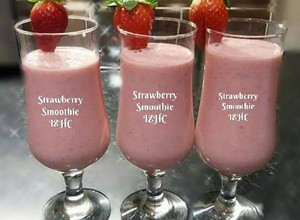 A picture of 🍓🥤🍌Strawberry Smoothie🍌🥤🍓.
