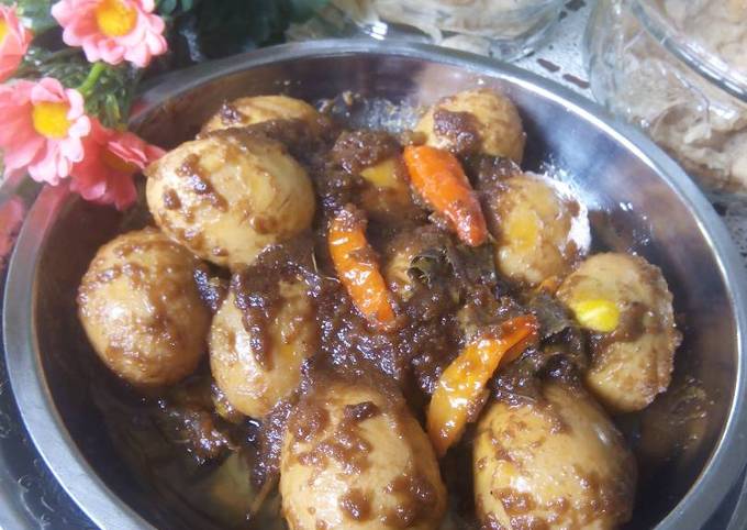 Anti Ribet, Buat Telur rebus bumbu petis areh Sederhana Dan Enak