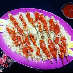 A picture of BBQ Skewers Biryani.