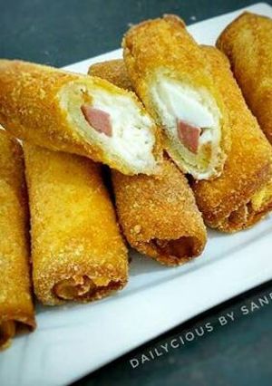 Foto resep Roti Gulung isi Sosis & telur