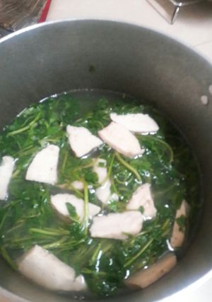 Hình của món Canh cải xà lách xoong(món chay).