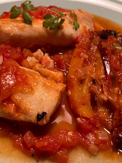 Una foto de Bacalao a la riojana