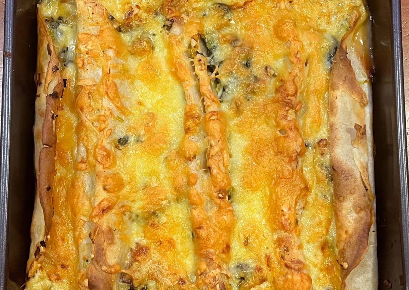 Buckwheat CrÃªpes with spinach, leeks, bacon and GruyÃ¨re cheese