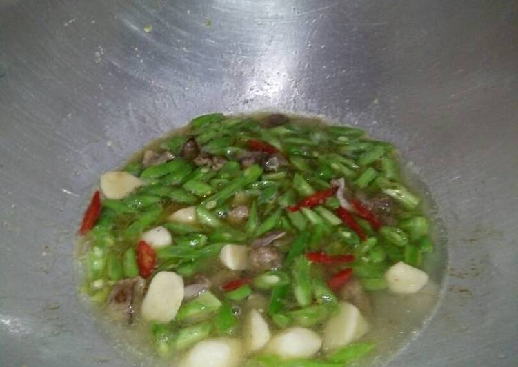 Resep Tumis buncis cah bakso ati ampela yang Menggugah Selera