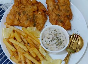 Foto resep Fish and Chips With Tartar Sauce
