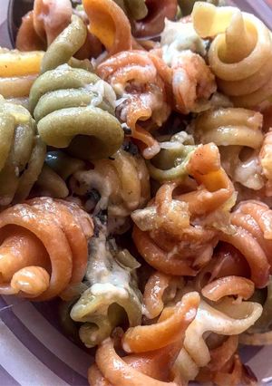 Una foto de Trottole tricolor con gambas 🦐