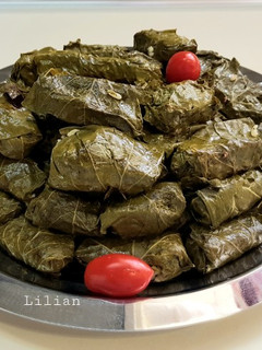 A picture of Stuffed Grape Leaves (Dolmadakia).