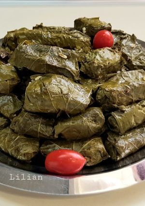 A picture of Stuffed Grape Leaves (Dolmadakia).