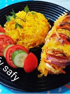 صورة لوصفة فراخ المروحة المشوية بالخضار