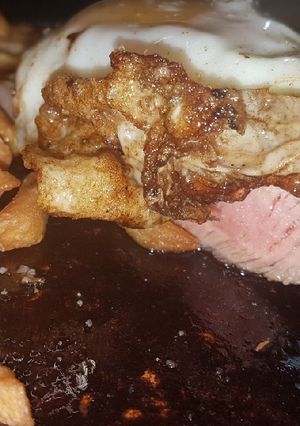 Una foto de Bistec a caballo