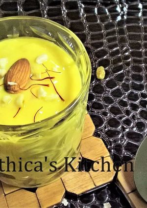 A picture of Flattened Rice - Yoghurt - Mango Dessert.