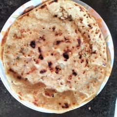Aloo paratha A picture of Aloo paratha.