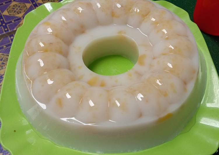 Puding nangka...dengan saus fla rasa vanilla