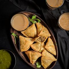 A picture of Baby Aloo Samosas.
