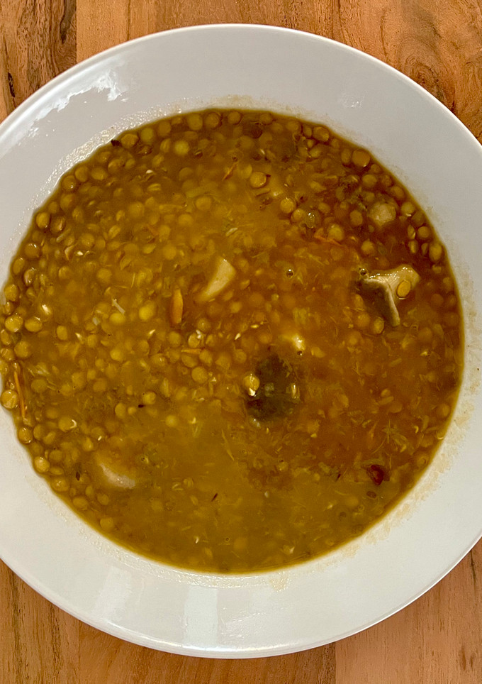 Una foto de 🥣 Lentejas con setas 🍄