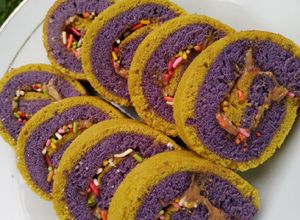 Foto resep Mini roll cake santa grape