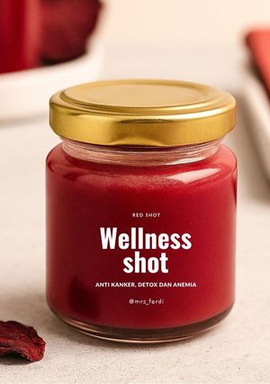 Foto resep Red wellness shot (buah bit/beetroot)