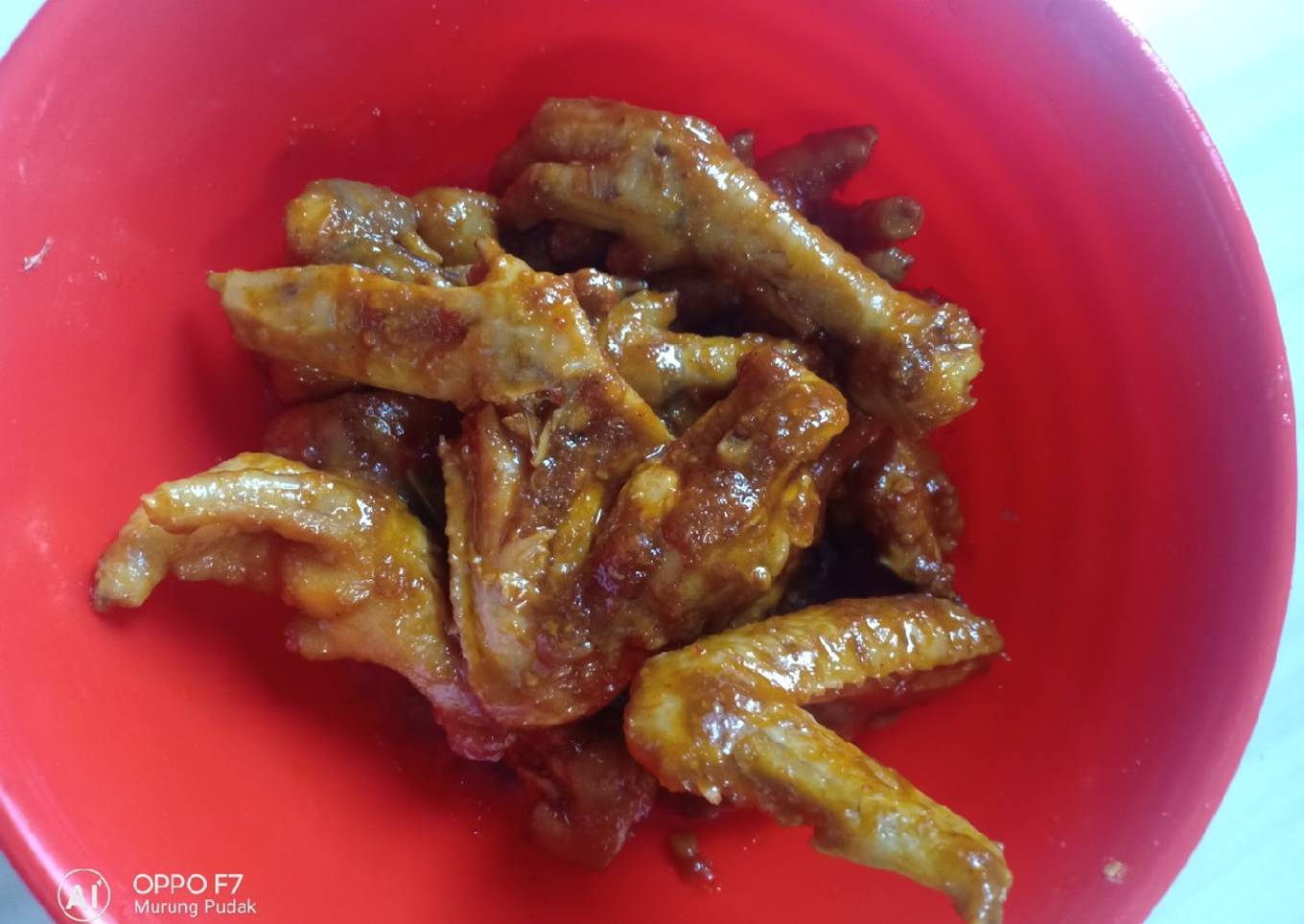 Ceker sayap pedas manis