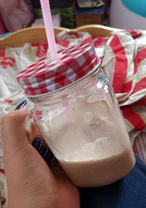 Una foto de Batido de leche de avena con helado
