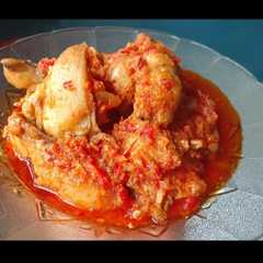 A picture of Ayam Bumbu rujak (ayam bumbu merah).