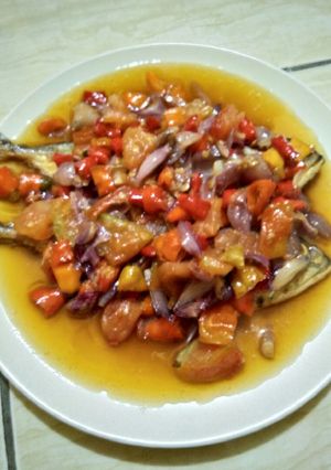 Foto resep Ikan asin peda siram sambel wadag