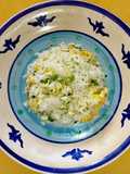 Arroz con Huevo revuelto y Cilantro