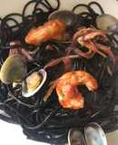 Spaghetti nero di sepia al frutti di mare