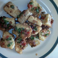 A picture of Yam piccata.