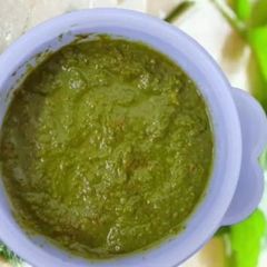 A picture of Mooli ke patte ki chutney.