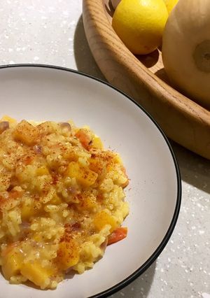 A picture of Squash & Saffron Risotto.