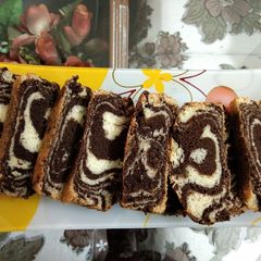 Marble cake no egg no butter A picture of Marble cake no egg no butter.