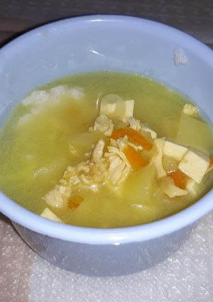Foto resep Sup Ayam tahu Mpasi 10 bulan
