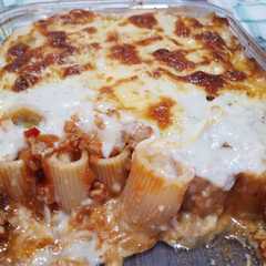Una foto de Fideos rellenos gratinados