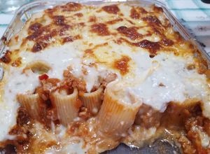 Una foto de Fideos rellenos gratinados