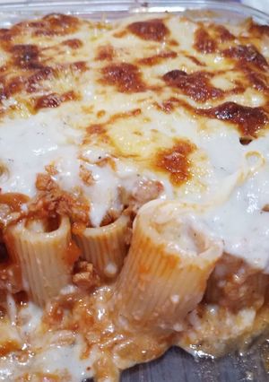 Una foto de Fideos rellenos gratinados