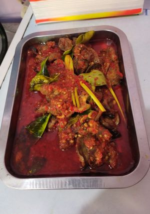 Foto resep Gongso ati ampla pedas