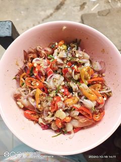 Foto resep Cumi asin sambal matah