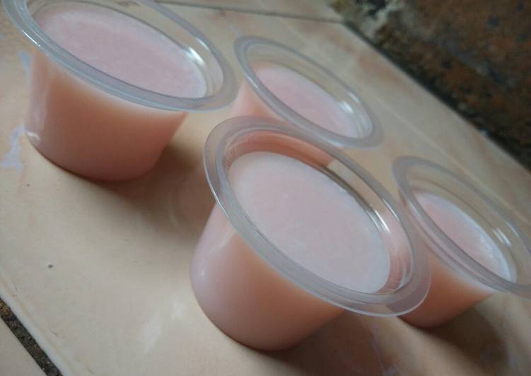 Resep Puding susu rasa strawberry | Cara Masak Puding susu rasa strawberry Yang Enak Dan Lezat