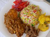 Colored Rice with Wet fried Beef
