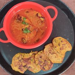 Besan Chilla Curry A picture of Besan Chilla Curry.