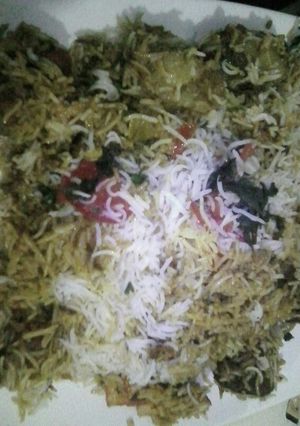A picture of Beef biryani.