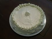 Una foto de pastel de zanahoria