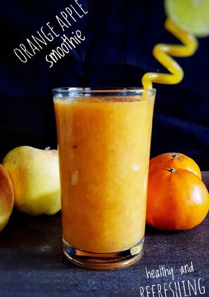 A picture of Healthy Orange and Apple smoothie.