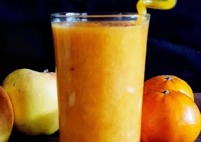 Healthy Orange and Apple smoothie