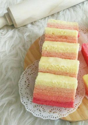 Foto resep Steamed Ombre Cake