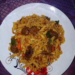 A picture of Beef Curl macaroni.